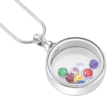 MJD9889 Memorial Glass Heart Locket Urn Necklace Stainless Steel Waterproof Cremation Jewelry 2024 - buy cheap