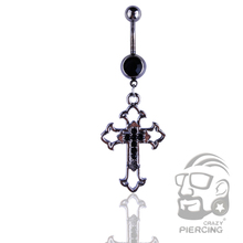 Hollow Cross Dangle Navel Ring 14G  316L surgical steel Belly button ring Body piercing Jewelry Dangle 2024 - buy cheap