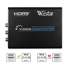 Wiistar HDMI to AV 3RCA Video Audio Converter HDMI to CVBS Composite S-video Adapter Support PAL/NTSC for PC Laptop HDMI2AV 2024 - buy cheap