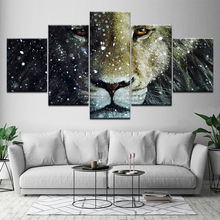 5 Panel Modern Artwork HD Print Poster Abstract animal Lion face Wall Art Canvas Painting bedroom living Room Home Decor Picture 2024 - buy cheap