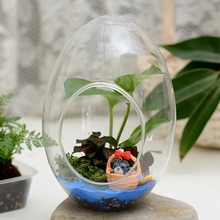 Forma de ovo vaso de vidro transparente micro paisagem garrafa hidropônica flor planta recipiente tanque planta água casa decoração do casamento 2024 - compre barato