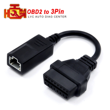 2018 Hotsale OBD1 3pin to OBD2 16pin cable for Hon.da diagnostic interface lead 3 pin OBDII extension cord Free Shipping 2024 - buy cheap