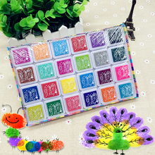 24 Color Multi-Color Ink Pads Children Fingerprint Picture Finger Painting Stamp Pads Pigment Kids Craft DIY Toys  NSV775 2024 - buy cheap