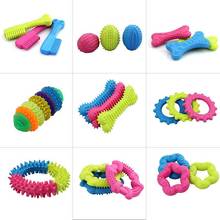 1PC Cute Rubber Resistant Bite Clean Teeth Chew Training Toy For Pet Dog Cat Puppy random color 2024 - buy cheap