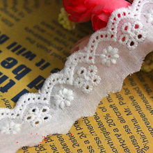 YACKALASI-tela bordada con ojales de encaje, tejido de gasa de algodón suizo con apliques 3D de flores, 100% cm, 14 yardas 2024 - compra barato