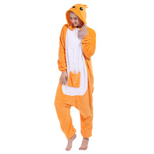Пижама кигуруми-кенгуру для взрослых и женщин, фланелевая теплая мягкая Пижама для сна, зимняя теплая Пижама для косплея 2024 - купить недорого