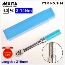 MXITA  1/4"DR. 2-14N.m Manual Torque Wrench Spanner Ratchet Wrench Suit For Repairing Bicycle Packed in Plastic Storage Box 2024 - buy cheap