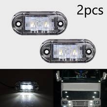 Crbrillar 2Pcs 12V/24V LED Side Marker Lights Car External Lights Warning Tail Light Auto Trailer Truck Lorry Lamps White color 2024 - buy cheap