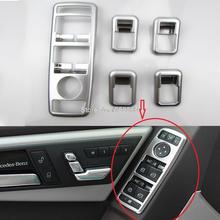 Angelguoguo-botón elevador de gafas para ventana de coche, pegatinas de marco de decoración para mercedes-benz A B C E GLK ML GL G500 GLA Class 2024 - compra barato