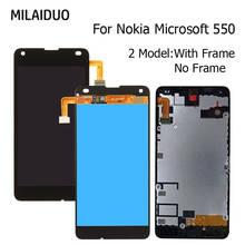 Pantalla LCD para Nokia Microsoft Lumia 550 Digitalizador de pantalla táctil piezas de repuesto de montaje completo negro No/con marco de 4,7" 2024 - compra barato