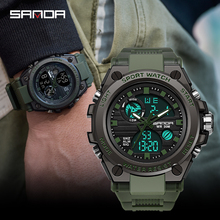 SANDA 2019 New G Style Sports Men's Watch Military Quartz Watch Men's Waterproof S Vibrating Digital Clock Relogio Masculino 2024 - buy cheap