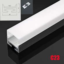C23, 10 conjuntos de sistema de canal de alumínio de led em forma de u, 100cm com tampa de tampa difusa, perfil de alumínio para luzes de barra led 2024 - compre barato