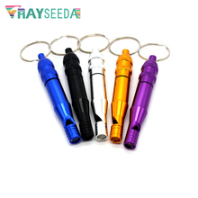 Rayseeda Camping Hiker Survival Two-Sections Whistle Explorers Travel Emergency Keychain Lifesaving Whistles With Storage Bottle 2024 - buy cheap