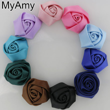 MyAmy 100pcs/lot 1.1-1.4'' multilayer ribbon rosettes baby girls apparel accessories children boutique rose flowers 2024 - buy cheap