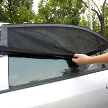 2 шт. 110*50 см солнцезащитный чехол для окон, черный сетчатый чехол для защиты от УФ-лучей для большинства автомобильных боковых и задних окон 2024 - купить недорого