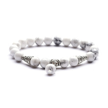 2019 8MM Volcanic Stone Tapered Alloy Bracelet Gift For Women Fashion Bracelets Beautiful Beads 2024 - buy cheap