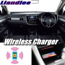 Liandlee Wireless Car Phone Charger Armrest Storage Compartment Fast qi Charging For Mitsubishi Outlander GF GG ZJ ZK 2024 - buy cheap