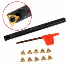 10pcs Golden 11IR A60 Alloy Steel Inserts + SNR0010K11 Boring Bar Right Hand Lathe Turning Tool Holder + Wrench 2024 - buy cheap