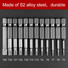 HOEN 12Pcs/Set 1/4" Tamper Proof Screwdriver Drill Bit Screw Driver Bits Torx Flat Head Hex Driver Bits Security Bit Set 2024 - buy cheap