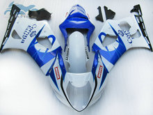Juego completo de carenado para motocicleta SUZUKI, kit de carenados de plástico ABS para moto K3 GSX R1000 2003 2004 GSXR 1000 03 04, kit de carrocería blanca y azul 2024 - compra barato