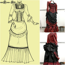 История клиентов Lila 1800S викторианское платье 1860s платье для гражданских войн винтажное платье костюм для путешествий US6-36 V-332 2024 - купить недорого