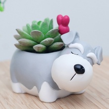 Creative Cartoon Pet Dogs Sleeping Pot Plants Decoration Resin Vase Desktop Pot Garden Bonsai  Decor Crafts Cute Flower Planter 2024 - buy cheap
