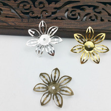 20pcs 27mm Filigree flower  Wraps Metal Charms For Embellishment Scrapbook  DIY Jewelry Metal Craft  cosplay  accessories 2024 - buy cheap