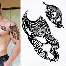 Tatuaje temporal polinesiano, juego de 1, TRIBAL, maorí, hombre, mujer, pegatina 2024 - compra barato