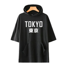 Camiseta con capucha y estampado de Tokyo para hombre y mujer, camisa de manga corta con estampado de Anime de Hip Hop, multicolor, Harajuku, Unisex, 2020 2024 - compra barato