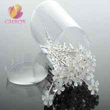 GHRQX U-type hairpin headdress Pearl flowers Bride headdress  1pcs 2024 - buy cheap