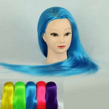 Cabeza de maniquí colorida con pelo, cabezal de maniquí para entrenamiento, gran oferta, novedad, envío gratis 2024 - compra barato