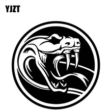 YJZT-pegatinas decorativas para maletero de coche, 16,3 CM x 16,3 CM, patrón de moda de serpiente, calcomanía Viynl, C4-1548 negro/plateado 2024 - compra barato