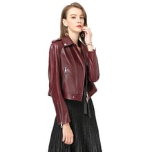 Luxury Genuine Real Sheepskin Leather Suede Jacket Spring Autumn Women Short Outerwear Coats Garment LF6006 2024 - buy cheap