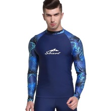 Sbart camisa de natação masculina com manga longa, camiseta para adulto com proteção solar uv upf 50 + para natação, surf, camada de pele básica para roupa de mergulho 2024 - compre barato