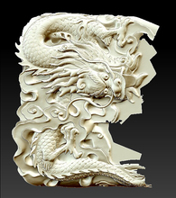 Relieve de modelo 3D para cnc, en formato de archivo STL, pequeño dragón 2024 - compra barato