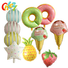 Hawaii Theme Party Foil Balloons cactus tree Pineapple Ice Cream Fruits Balloons Summer Party Birthday Decoration Party Supplies 2024 - buy cheap