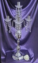 Prata do metal candelabros 5 braços candelabros centerpieces decoração do casamento 2024 - compre barato