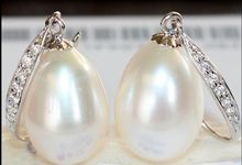 Envío 2015 nuevo, un par de pendientes de perlas blancas del Mar del Sur de Australia naturales de 11-13MM, directo de fábrica fina 2024 - compra barato