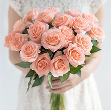 Искусственные цветы розы, настоящие, на ощупь, розы, украшения для дома, для свадебной вечеринки или дня рождения 2024 - купить недорого