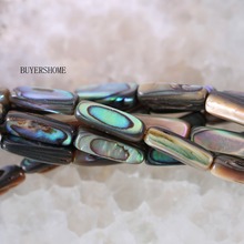 Frete grátis novo sem etiquetas joia fahion azul 7x17mm contas soltas casca de abalone de nova zelanda natural 16 "ro047 2024 - compre barato