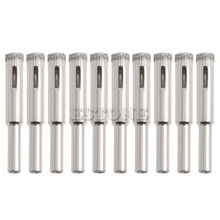 OOTDTY  10Pcs 5mm 6mm 8mm 10mm 12mm Diamond Coated Core Drill Bits Hole Saw Glass Tile Ceramic Marble 2024 - buy cheap