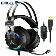 Auriculares X300 con sonido envolvente y micrófono para videojuegos, cascos con Usb de Gaming de titanio 7,1 brillante, para PC,PS4,Xbox One,360,Playstation 2024 - compra barato