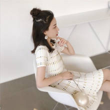 OLGITUM 2020 Summer Fashion Women Sets Short Sleeve Knitted T-shirt Suit Female Short A-line Skirt Two-piece Establecer WS031 2024 - buy cheap