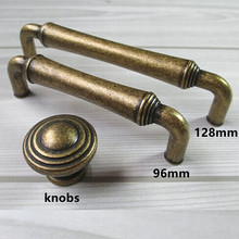 128mm bronze armário de cozinha porta do armário handle 5 "antique brass gaveta rustico vindima hardware móveis pull handle 2024 - compre barato