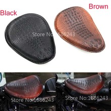 Retro Black/Brown Crocodile Leather Style Solo Seat For Harley Sportster XL 883 Chopper Bobber Custom Motorcycle Cafe Racer Seat 2024 - buy cheap