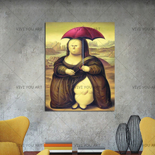 Canvas Handmade by Da Vinci Mona Lisa giclee Cartoom Picture on canvas famous oil painting reproduction high quality For Room 2024 - buy cheap