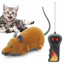 Новинка, Беспроводная электрическая радиоуправляемая Флокированная пластиковая крысиная мышь, игрушка с дистанционным управлением, мышь для домашних животных, кошек, котят, игральные игрушки 2024 - купить недорого