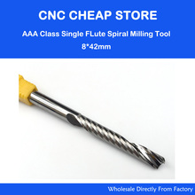 1pc AAA Grade CED 8mm CEL 42mm Carbide End Mill CNC Engraving Tools One Single Flute Long Spiral Bit Milling Cutter 2024 - buy cheap