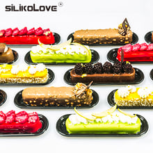 Silikolove formas de silicone 6 cavidades molde de bolo de silicone mousse pan molde de bolo não-vara ferramentas de decoração de cozimento formas de silicone 2024 - compre barato