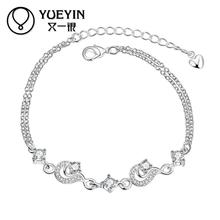 Silver plated bangles for ladies bracelet trendy jewelry bracelet Couple Bracelet Wholesale Retail brilliant bracelet 2024 - buy cheap